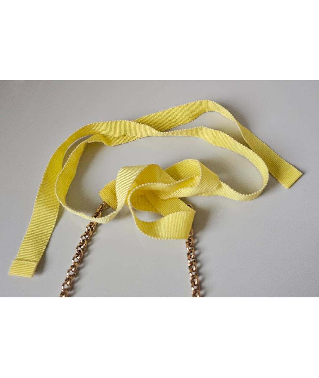 LOUIS VUITTON Желтая металлическая цепочка, фото 6