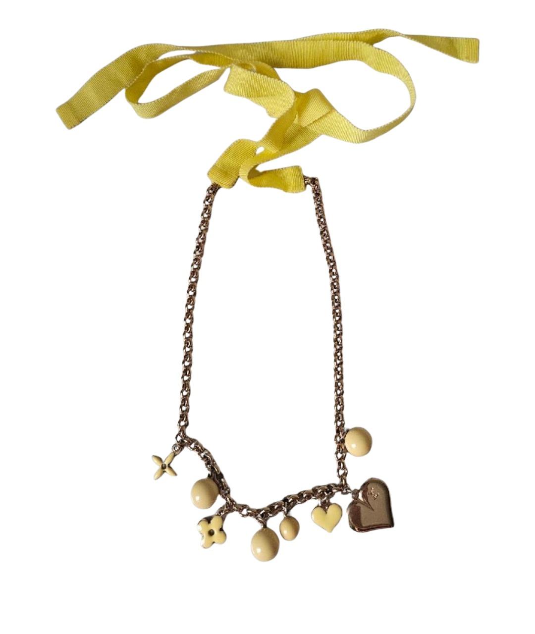 LOUIS VUITTON Желтая металлическая цепочка, фото 1