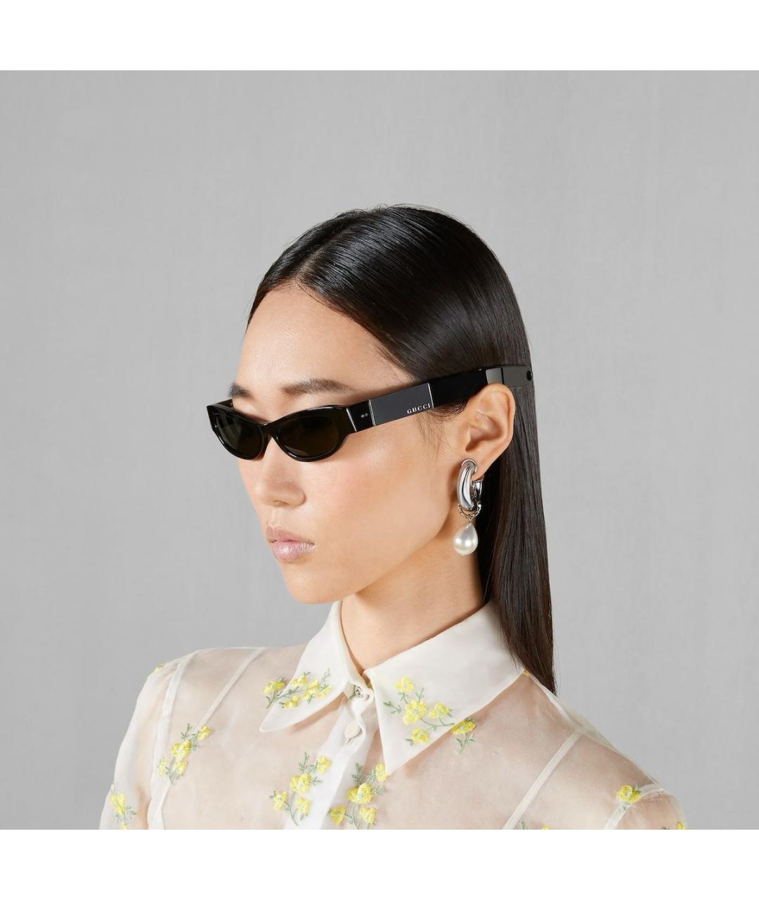 GUCCI Черные пластиковые солнцезащитные очки, фото 6