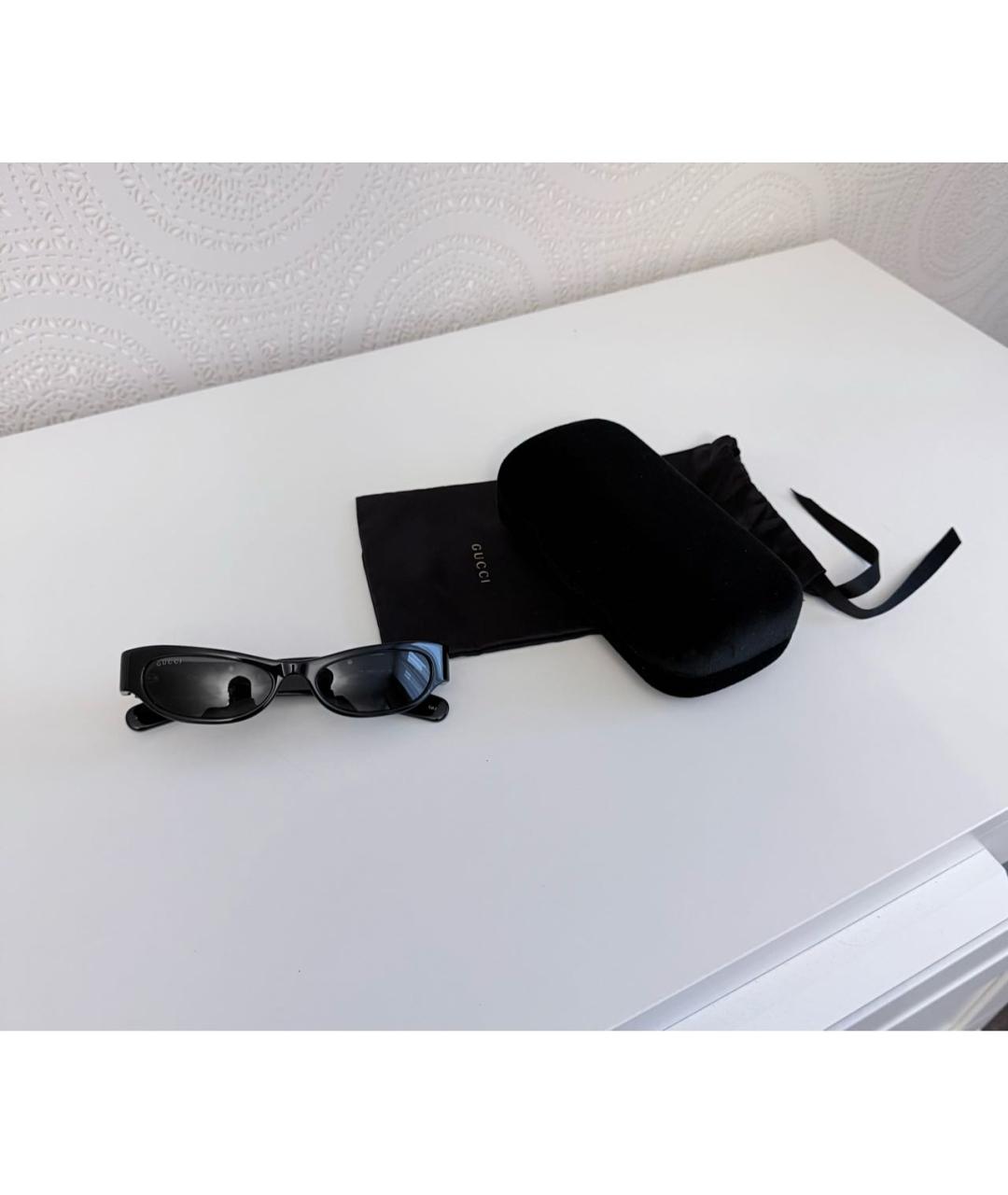 GUCCI Черные пластиковые солнцезащитные очки, фото 4