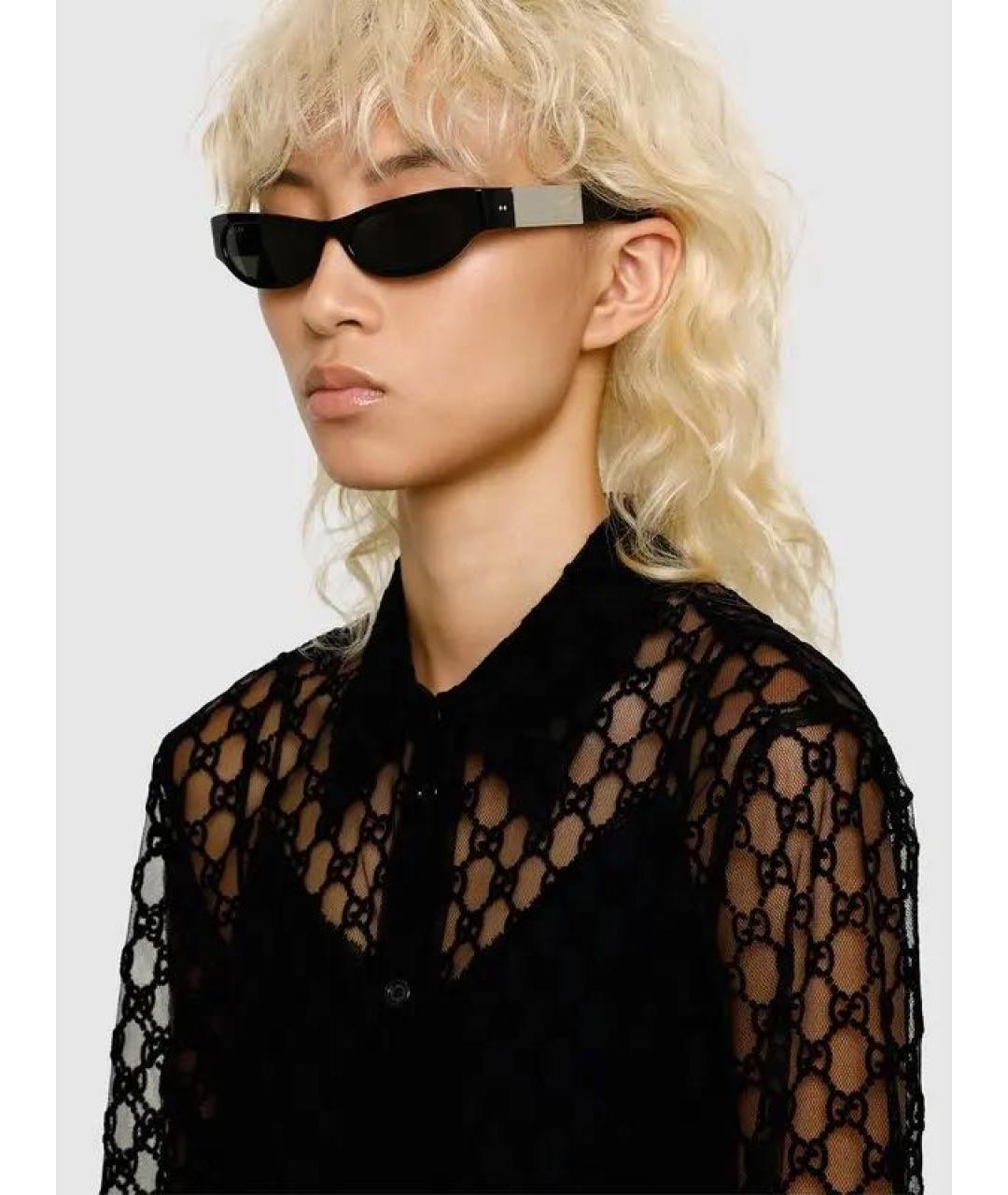 GUCCI Черные пластиковые солнцезащитные очки, фото 7