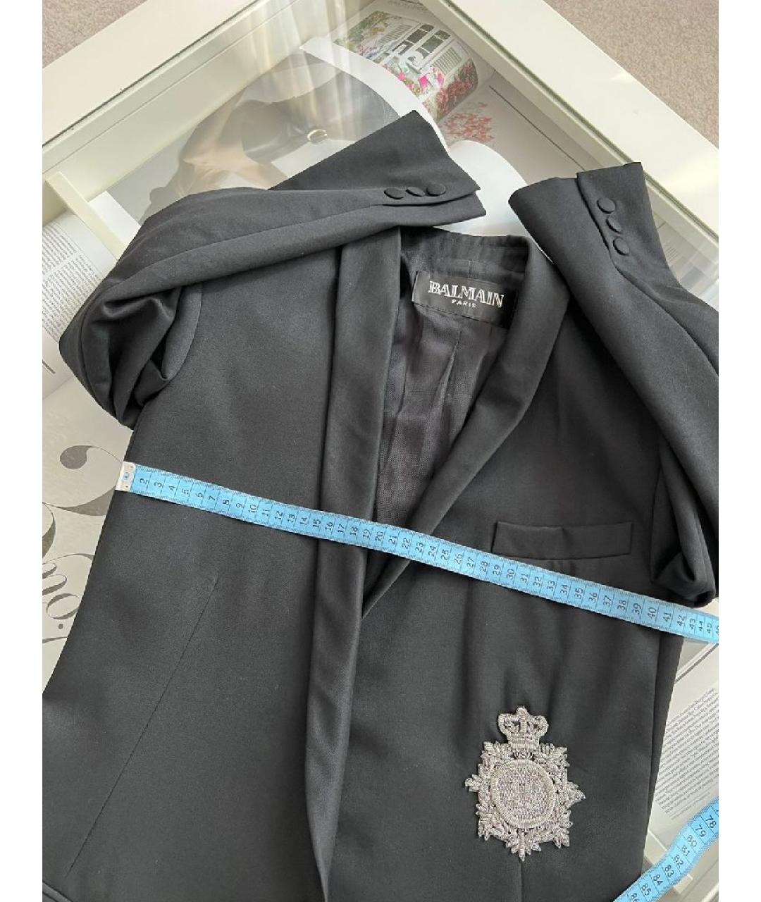 BALMAIN Черный вискозный жакет/пиджак, фото 4