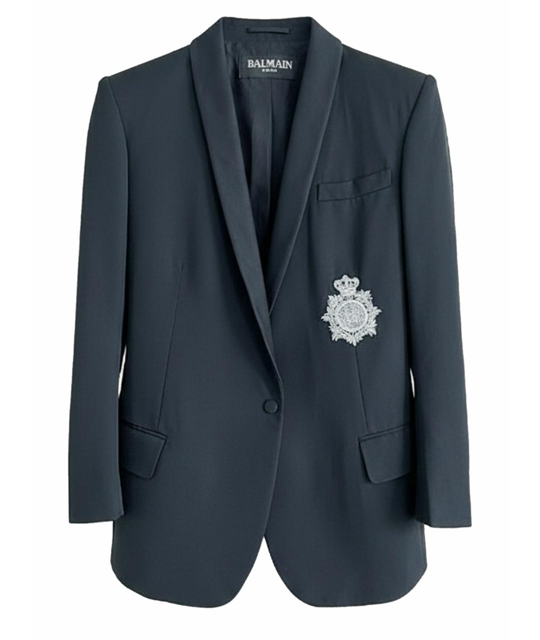 BALMAIN Черный вискозный жакет/пиджак, фото 1