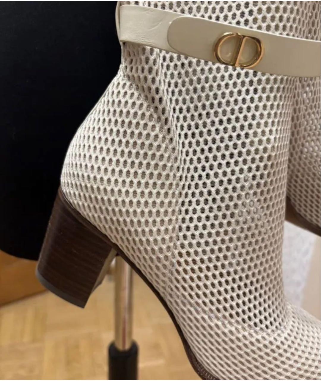 CHRISTIAN DIOR Бежевые кожаные сапоги, фото 2