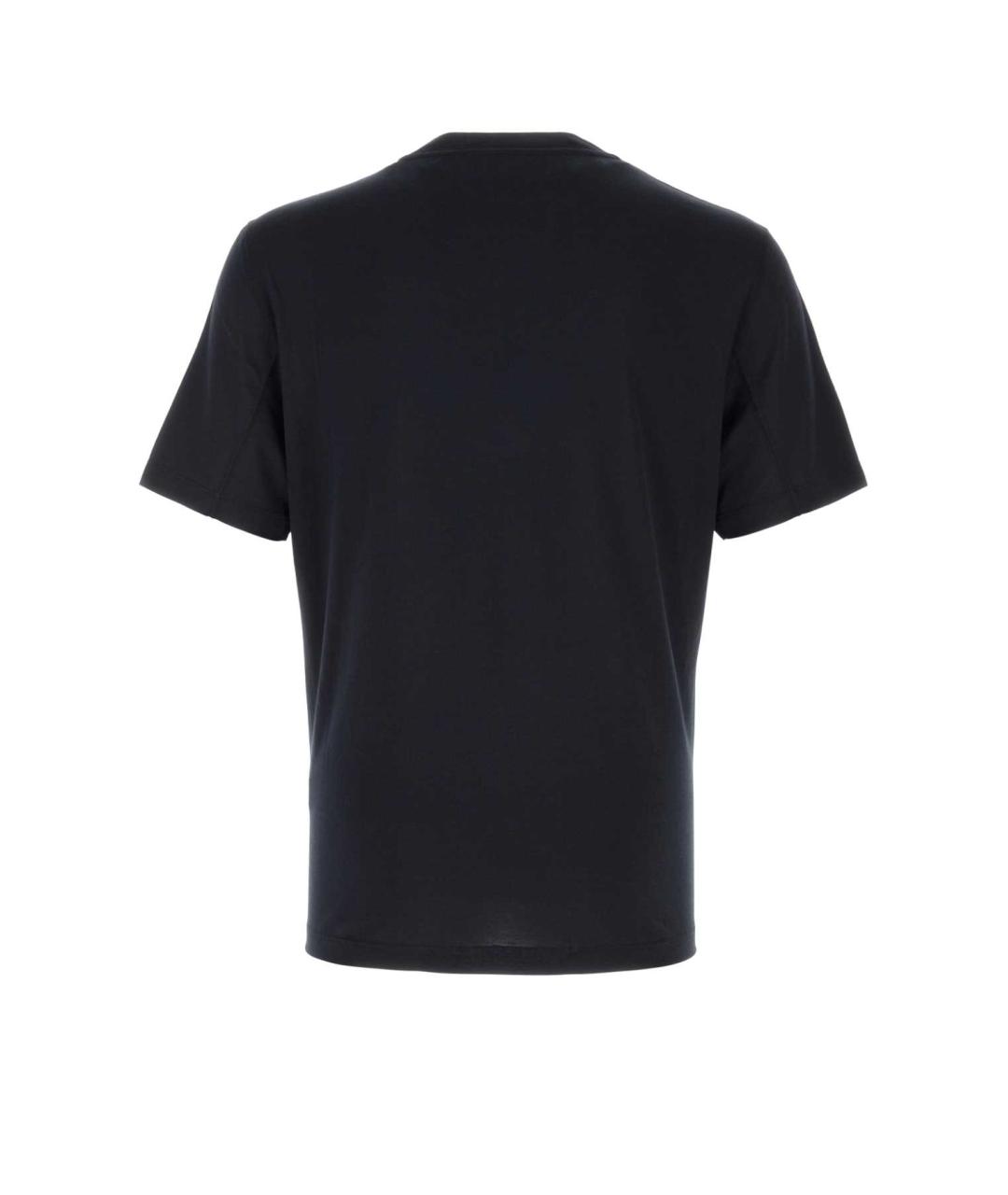 BRUNELLO CUCINELLI Синяя хлопковая футболка, фото 2