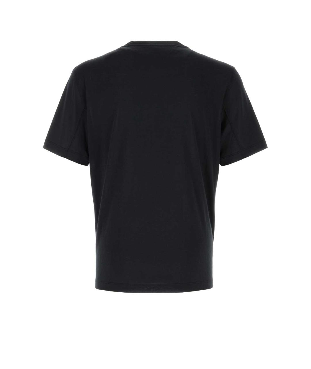 BRUNELLO CUCINELLI Черная хлопковая футболка, фото 2