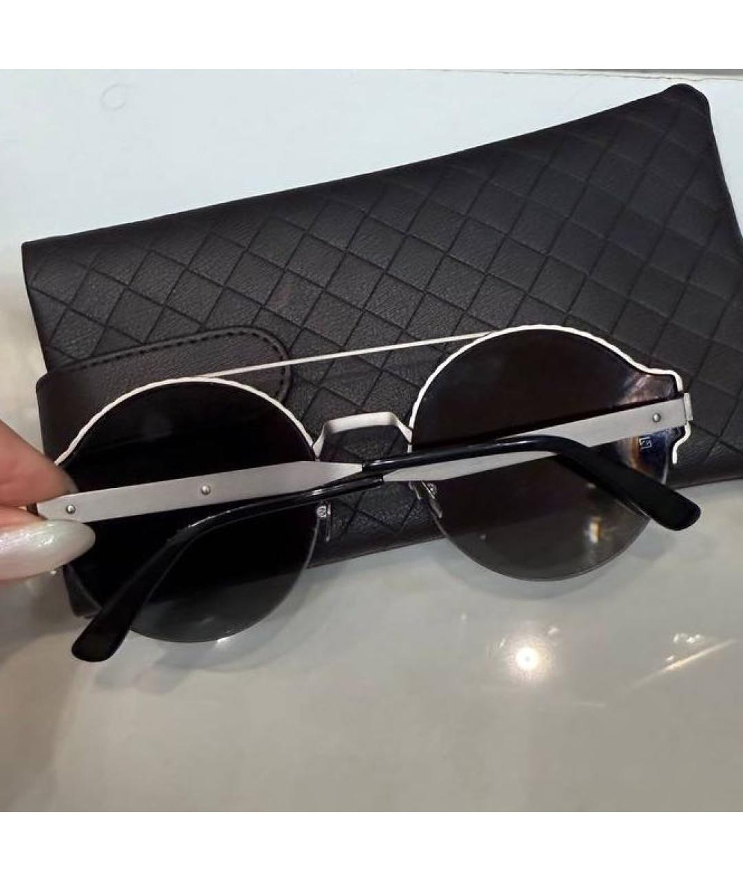 BOTTEGA VENETA Голубые металлические солнцезащитные очки, фото 4