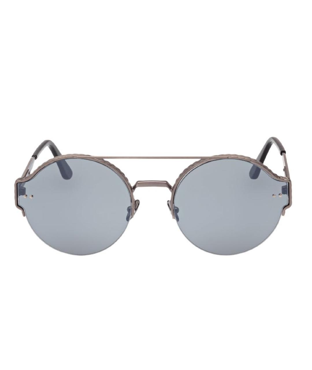 BOTTEGA VENETA Голубые металлические солнцезащитные очки, фото 1