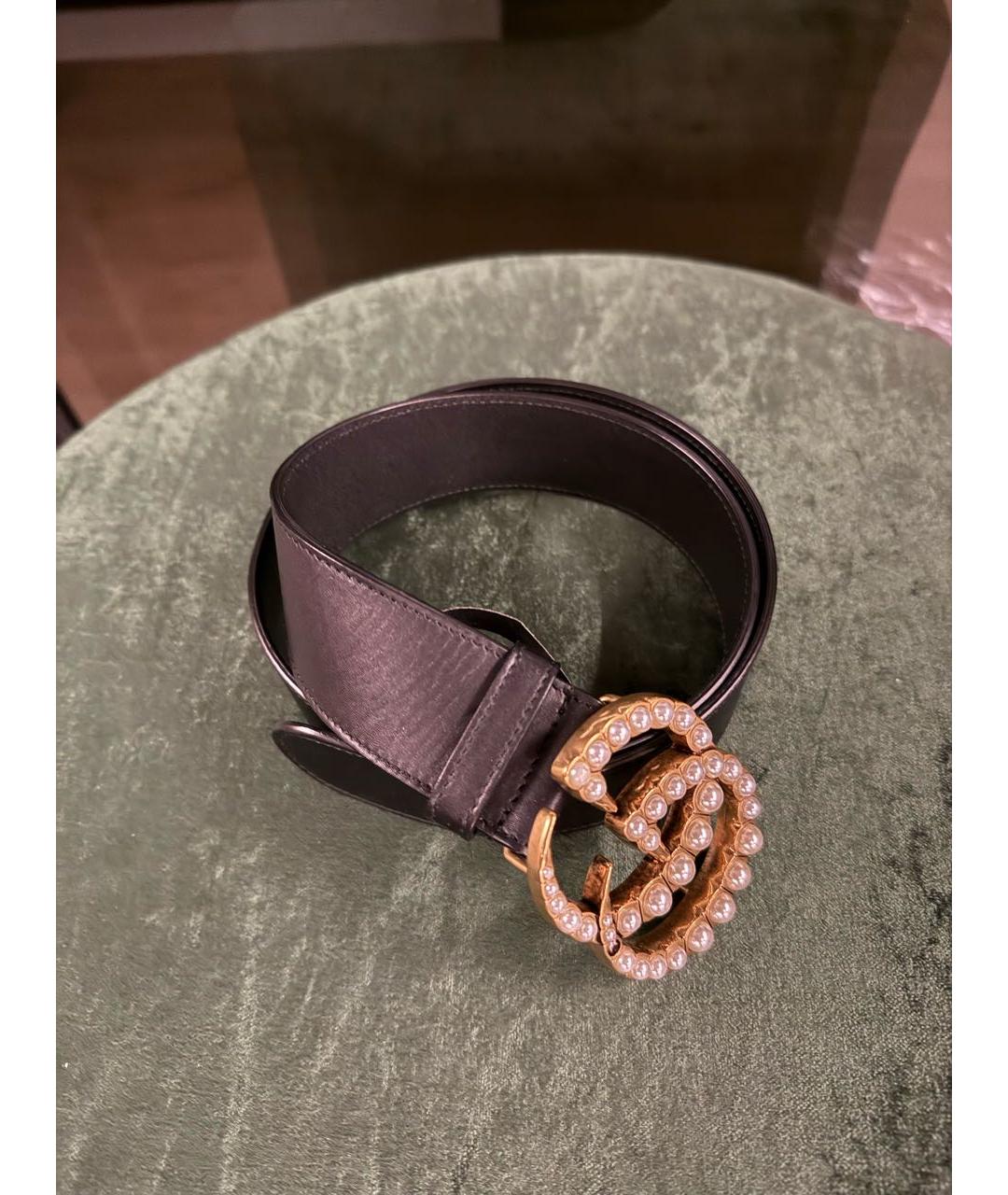 GUCCI Черный кожаный ремень, фото 5