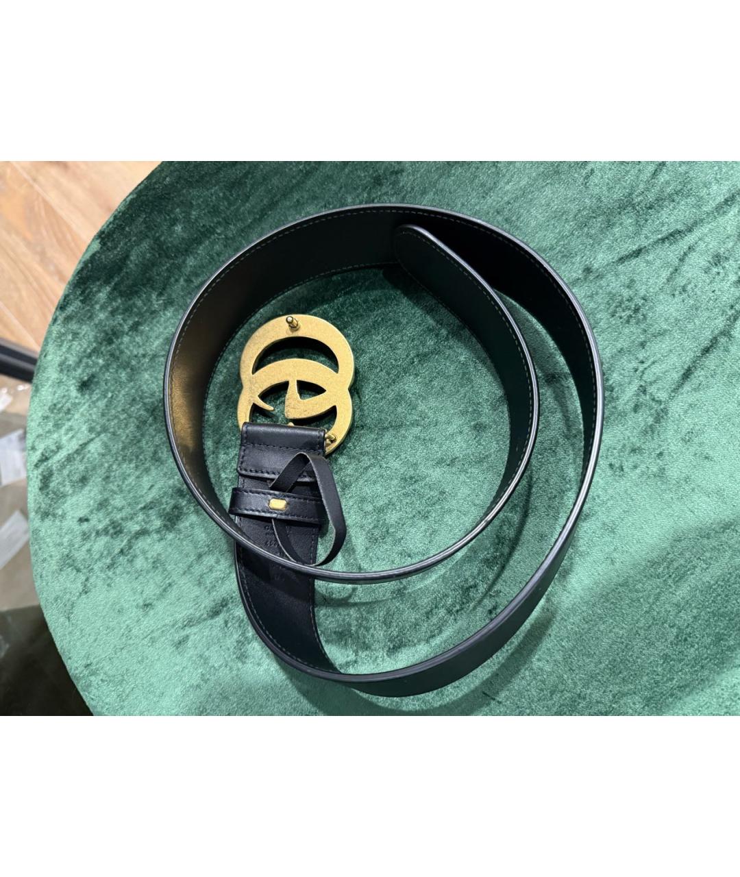 GUCCI Черный кожаный ремень, фото 4