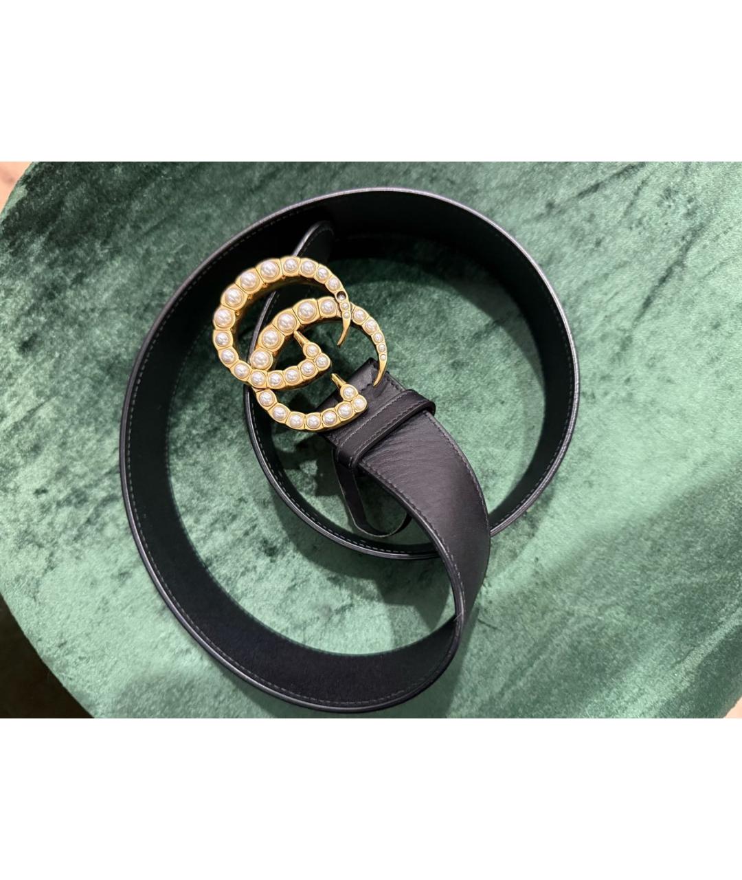 GUCCI Черный кожаный ремень, фото 2