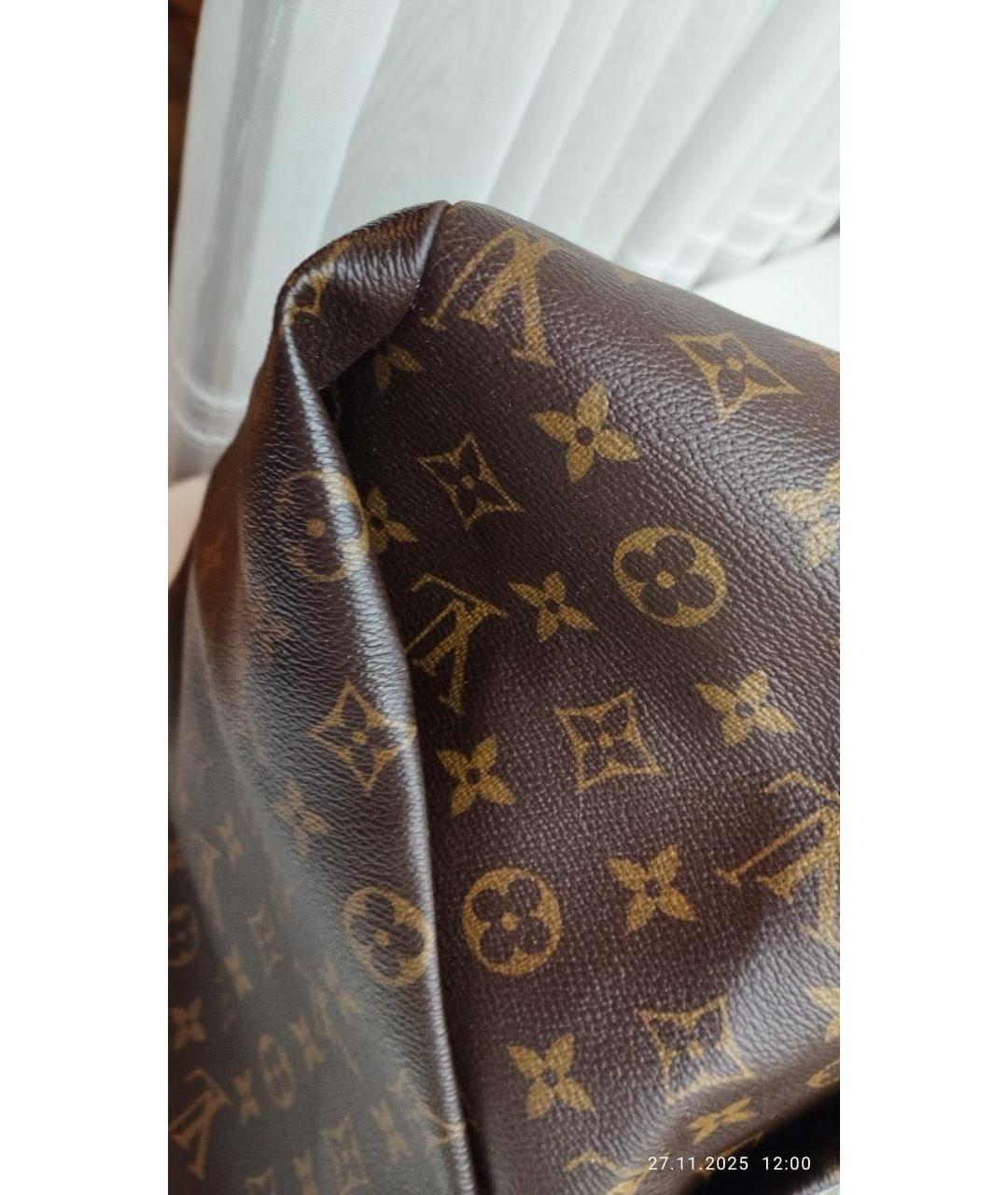 LOUIS VUITTON Коричневая сумка с короткими ручками из искусственной кожи, фото 6