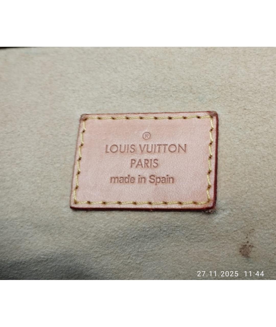 LOUIS VUITTON Коричневая сумка с короткими ручками из искусственной кожи, фото 8