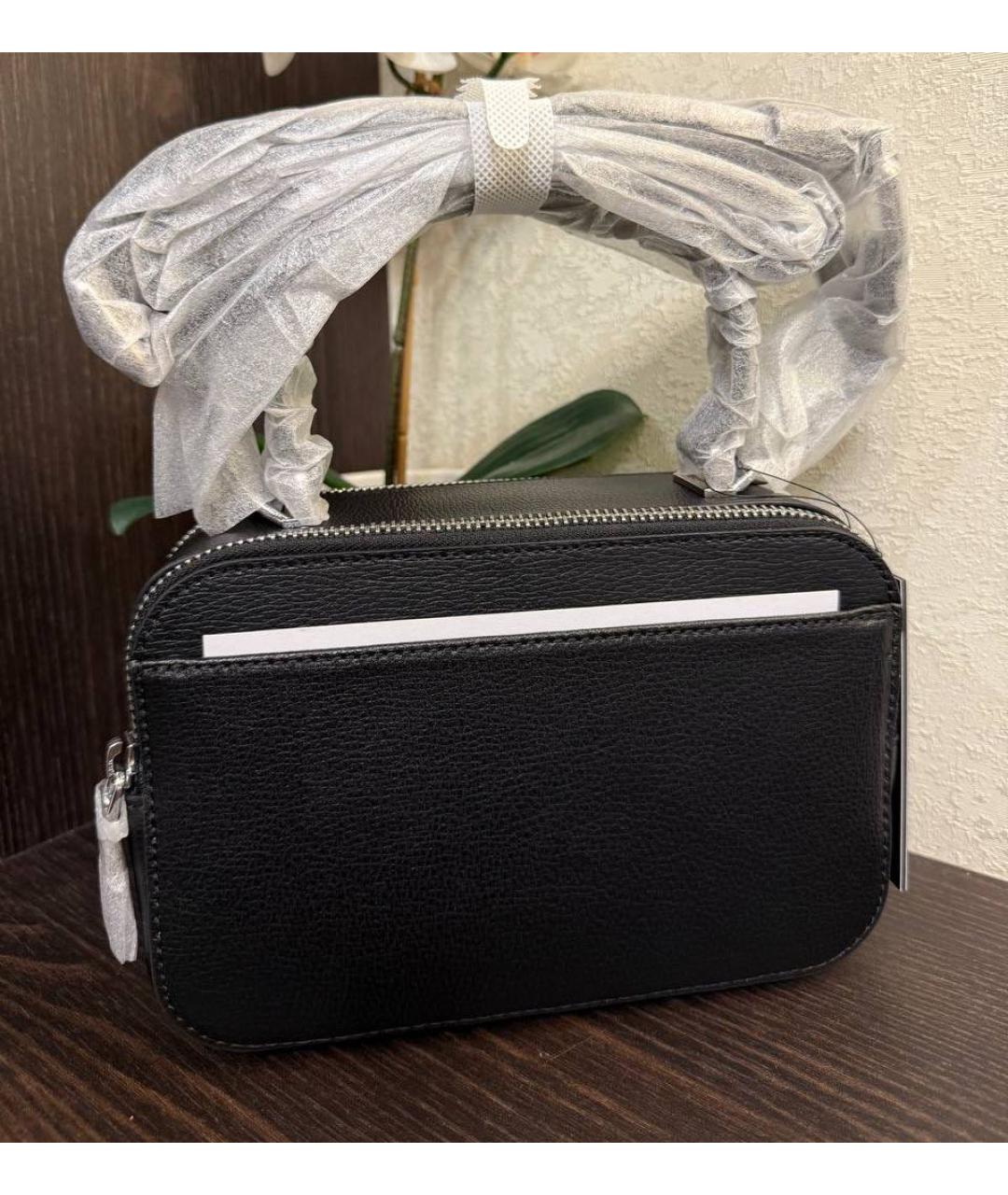 KARL LAGERFELD Черная кожаная сумка через плечо, фото 7