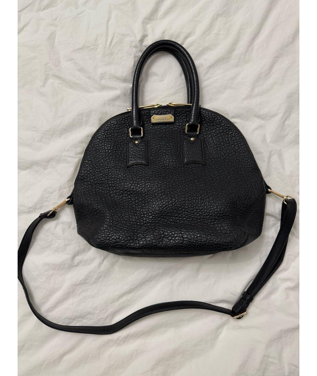 BURBERRY Черная кожаная сумка через плечо, фото 9