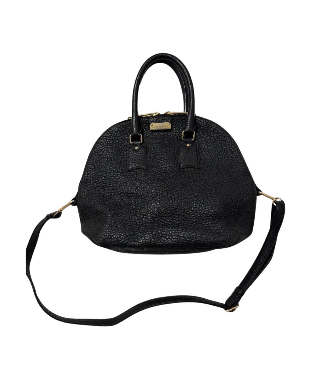 BURBERRY Черная кожаная сумка через плечо, фото 1