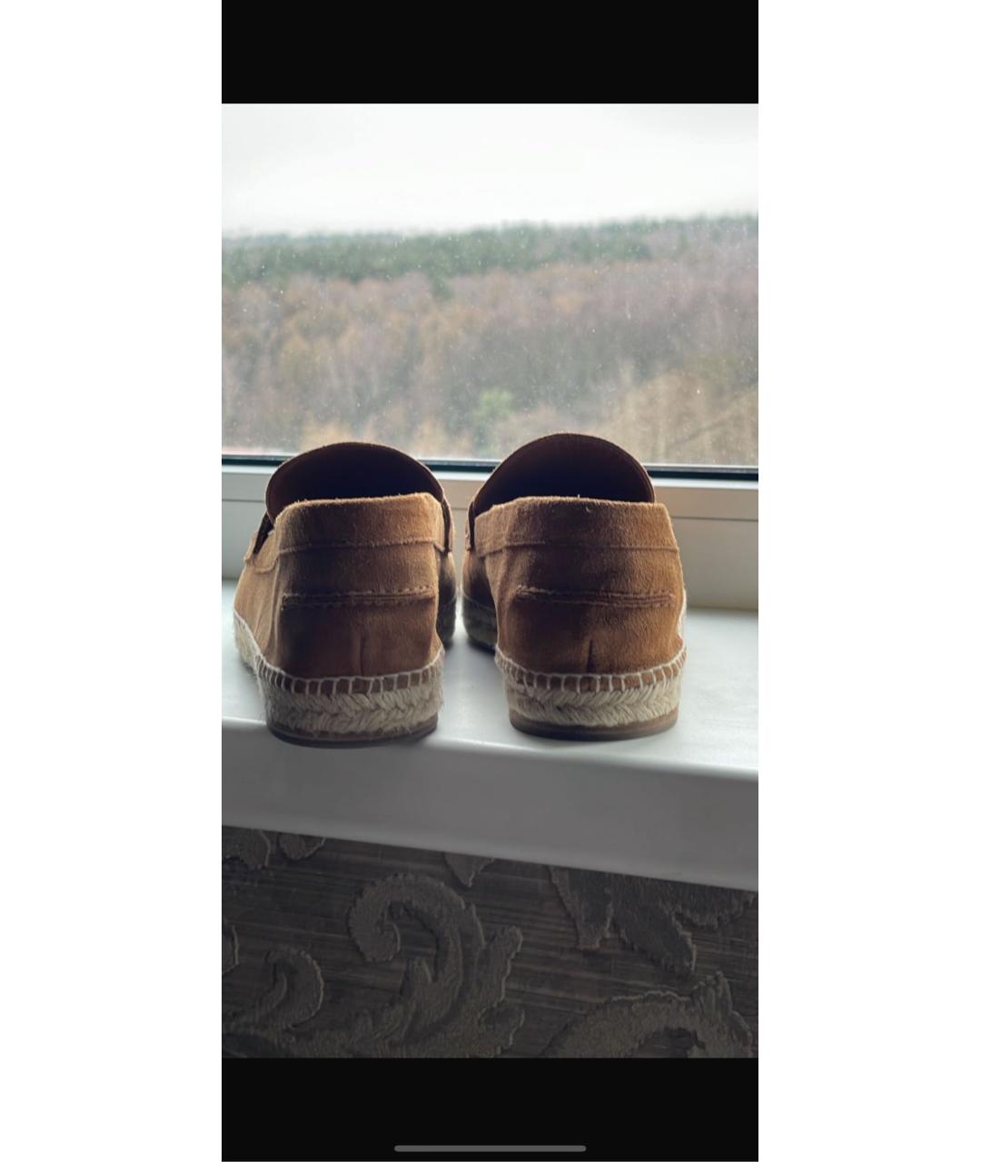 HERMES Коричневые замшевые эспадрильи, фото 4