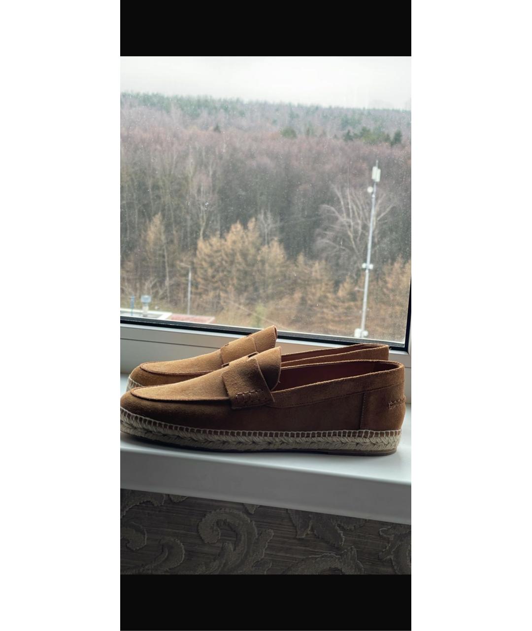 HERMES Коричневые замшевые эспадрильи, фото 5