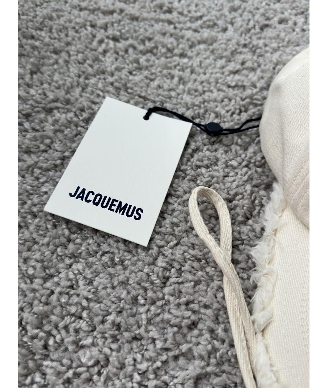 JACQUEMUS Бежевая хлопковая кепка, фото 4