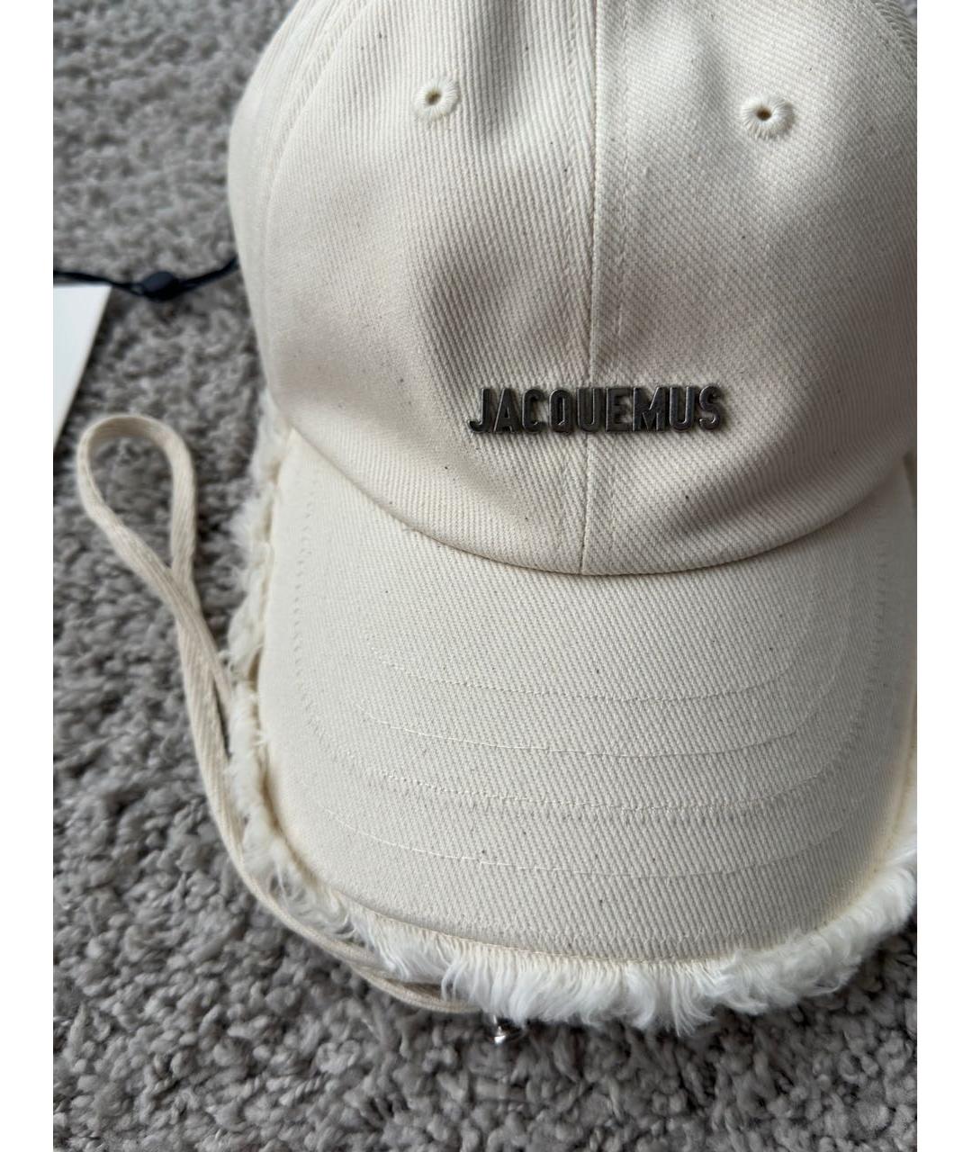 JACQUEMUS Бежевая хлопковая кепка, фото 3