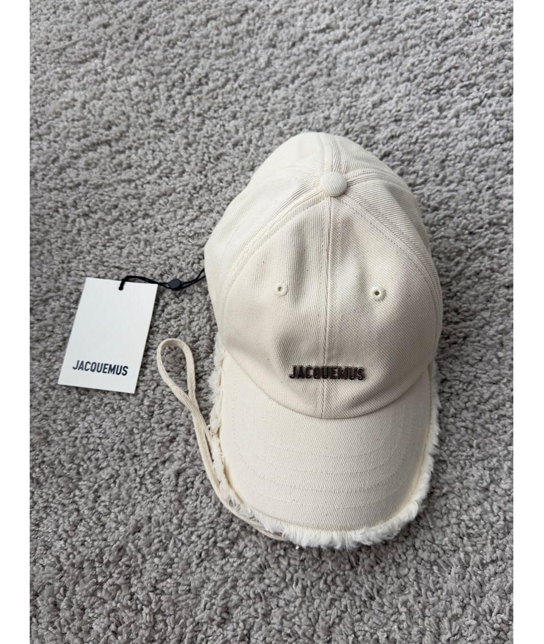 JACQUEMUS Бежевая хлопковая кепка, фото 2