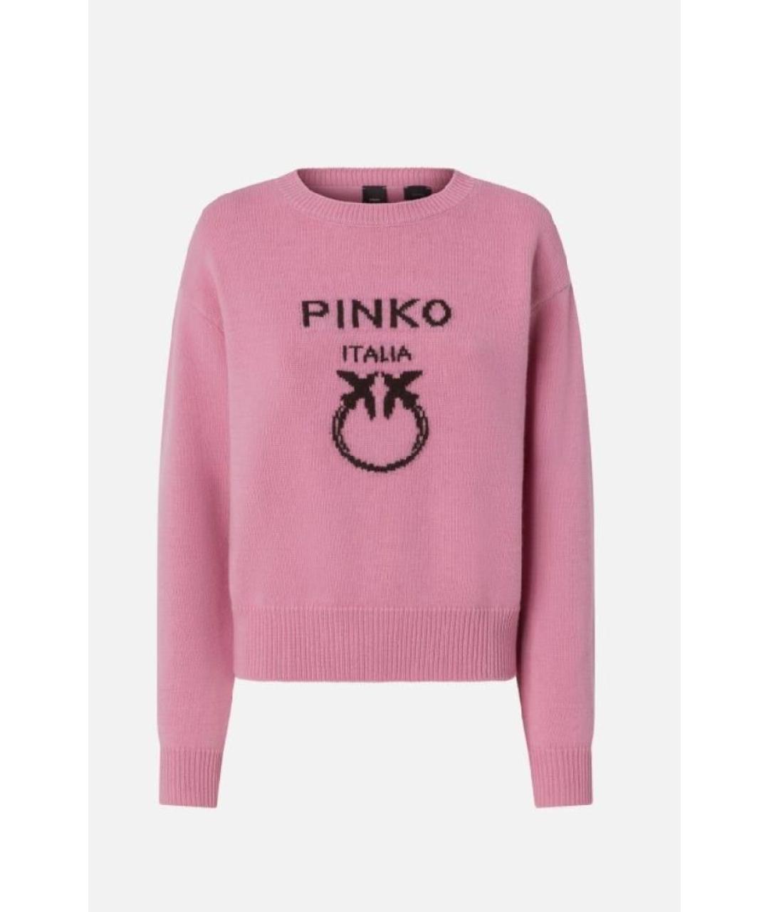 PINKO Розовый шерстяной джемпер / свитер, фото 5