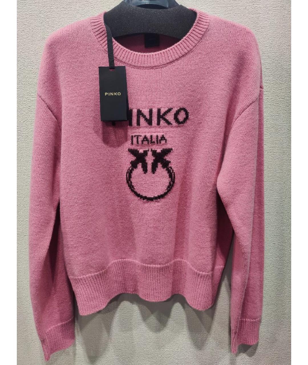 PINKO Розовый шерстяной джемпер / свитер, фото 2
