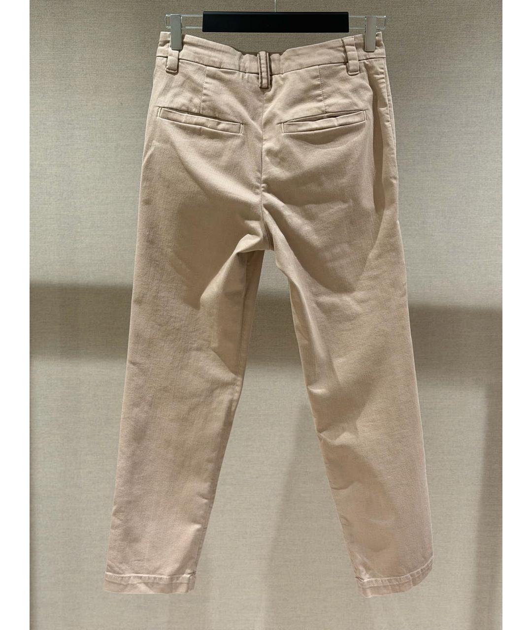 BRUNELLO CUCINELLI Бежевые хлопковые джинсы слим, фото 2