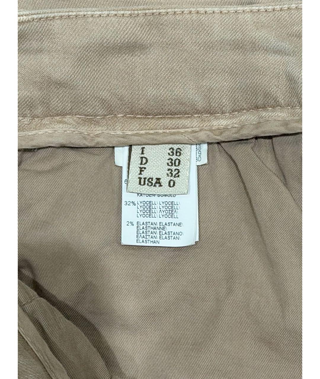 BRUNELLO CUCINELLI Бежевые хлопковые джинсы слим, фото 4