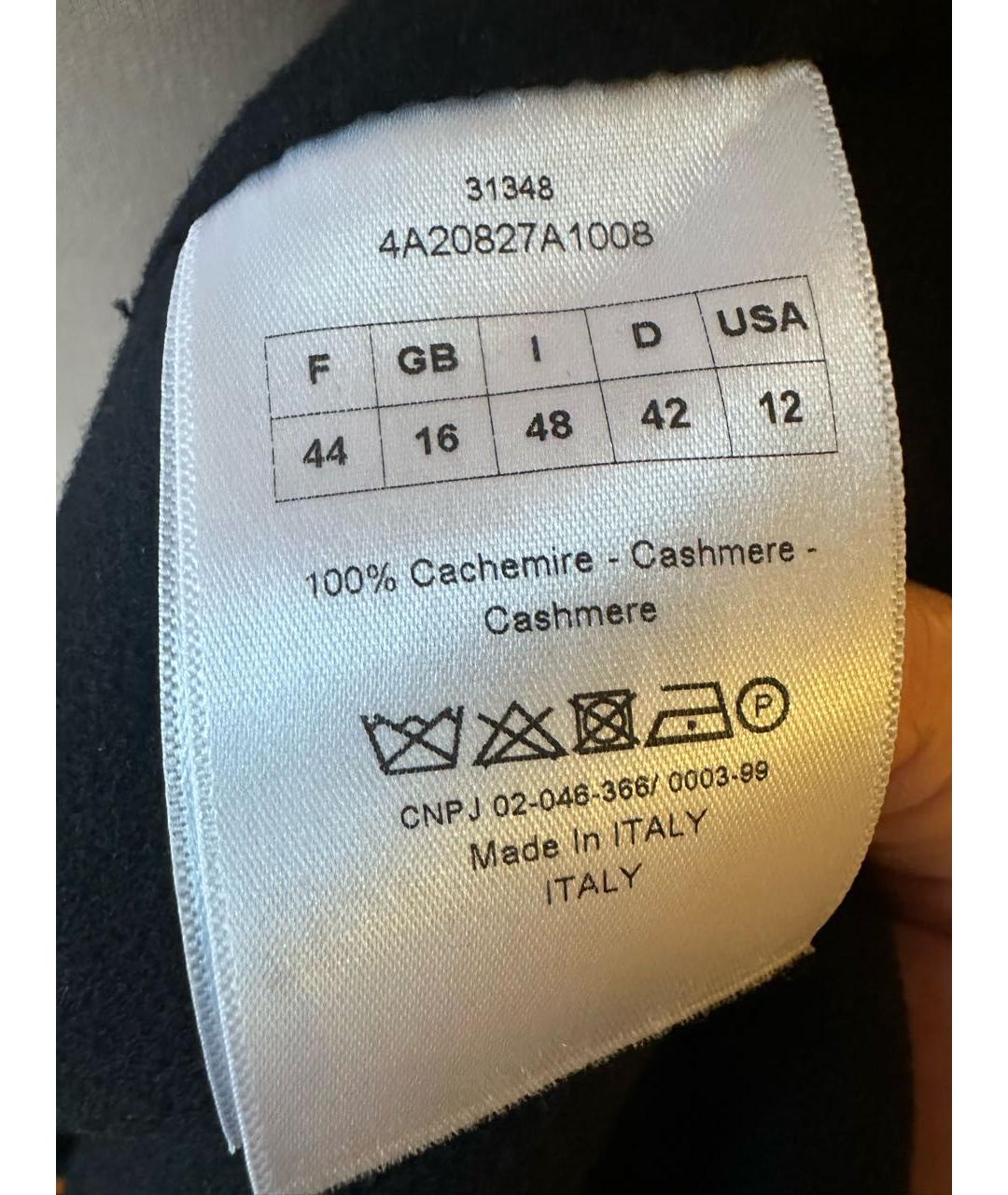 CHRISTIAN DIOR Черное кашемировое пальто, фото 4