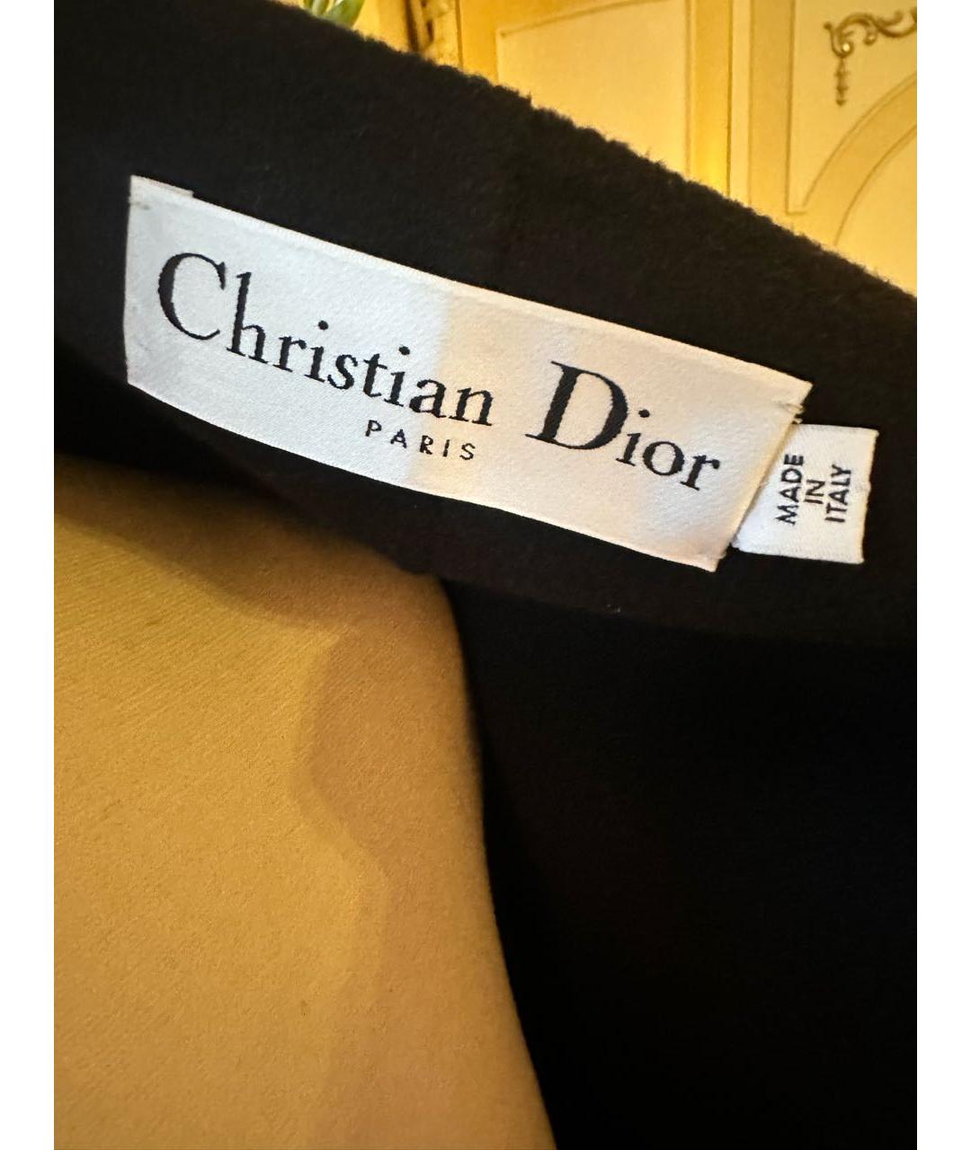 CHRISTIAN DIOR Черное кашемировое пальто, фото 3