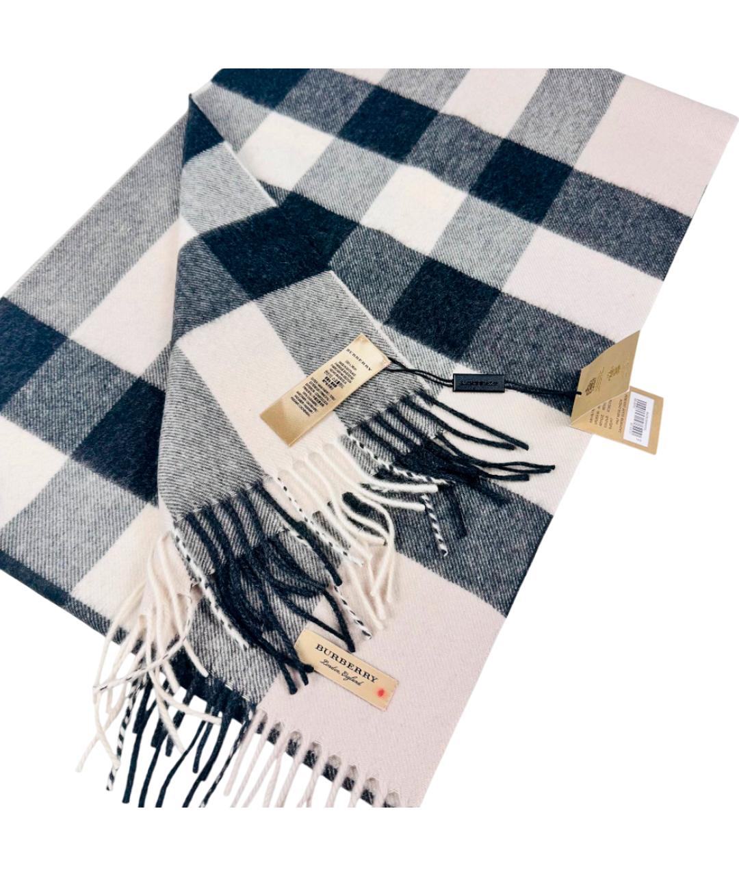 BURBERRY Бежевый кашемировый шарф, фото 3