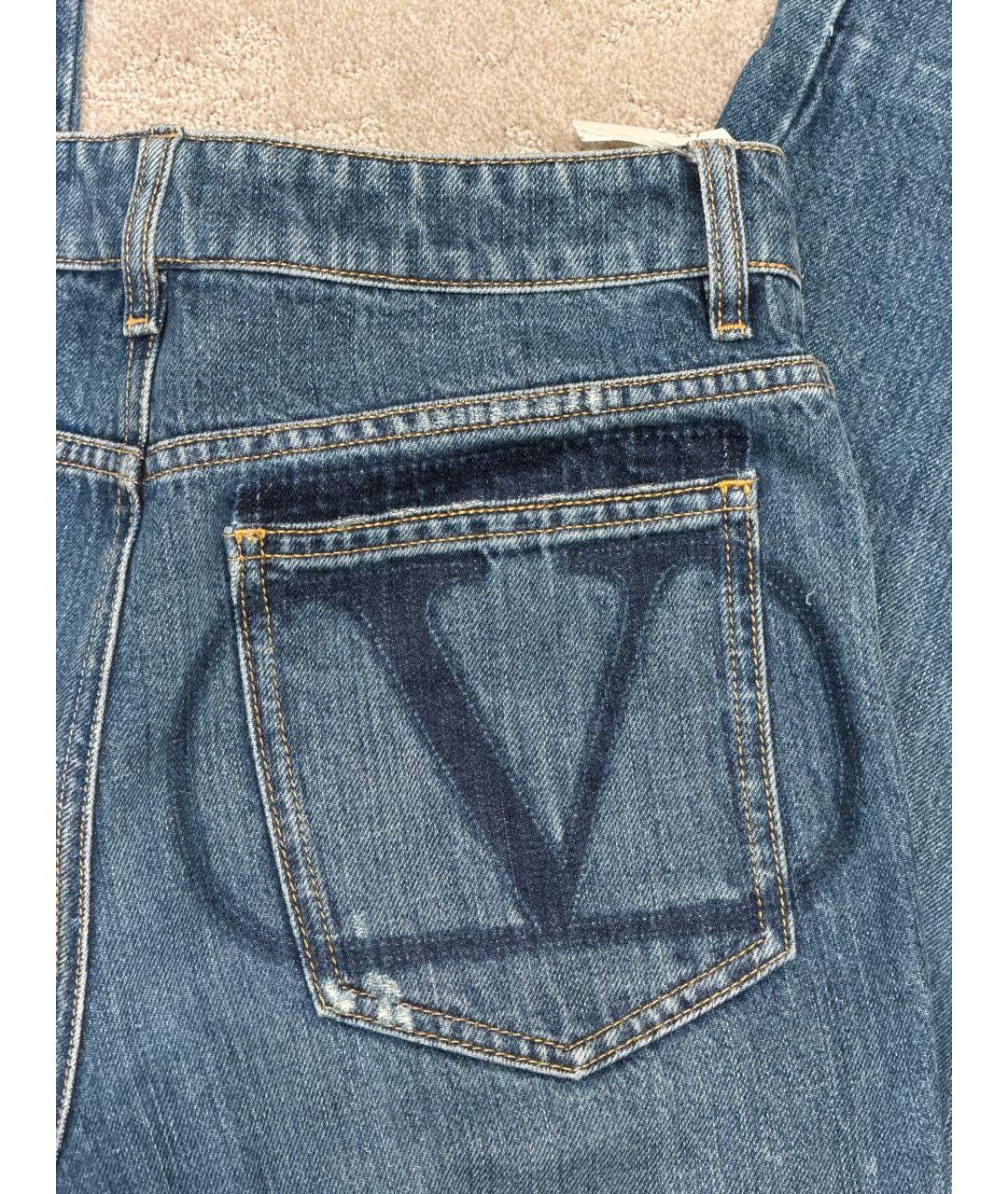 VALENTINO Синие хлопковые джинсы слим, фото 5