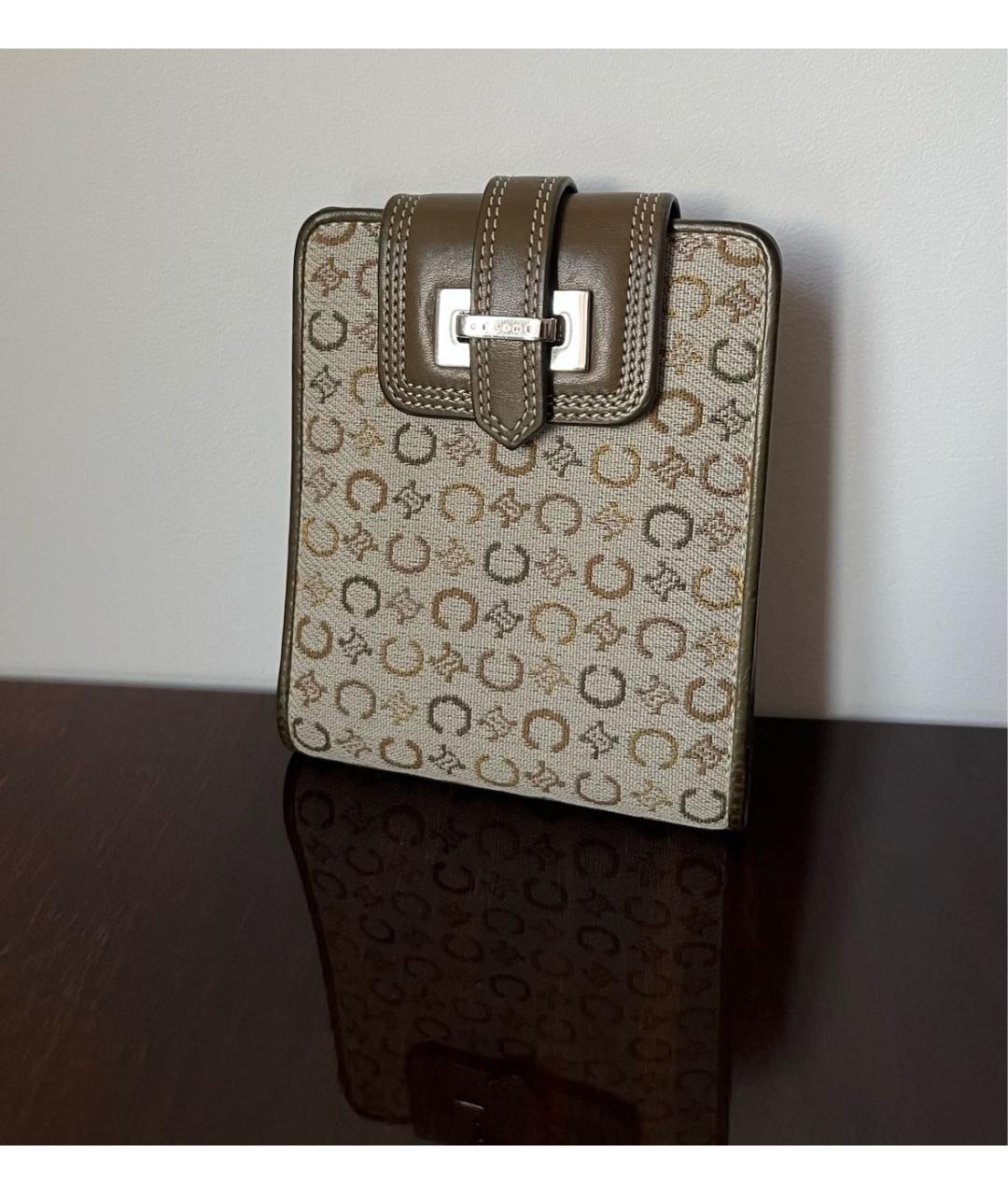 CELINE Бежевый кожаный кошелек, фото 2