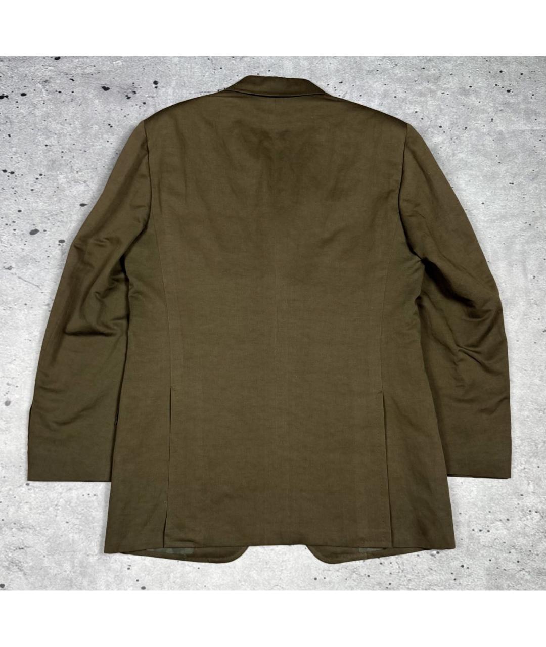 KITON Хаки льняной пиджак, фото 2