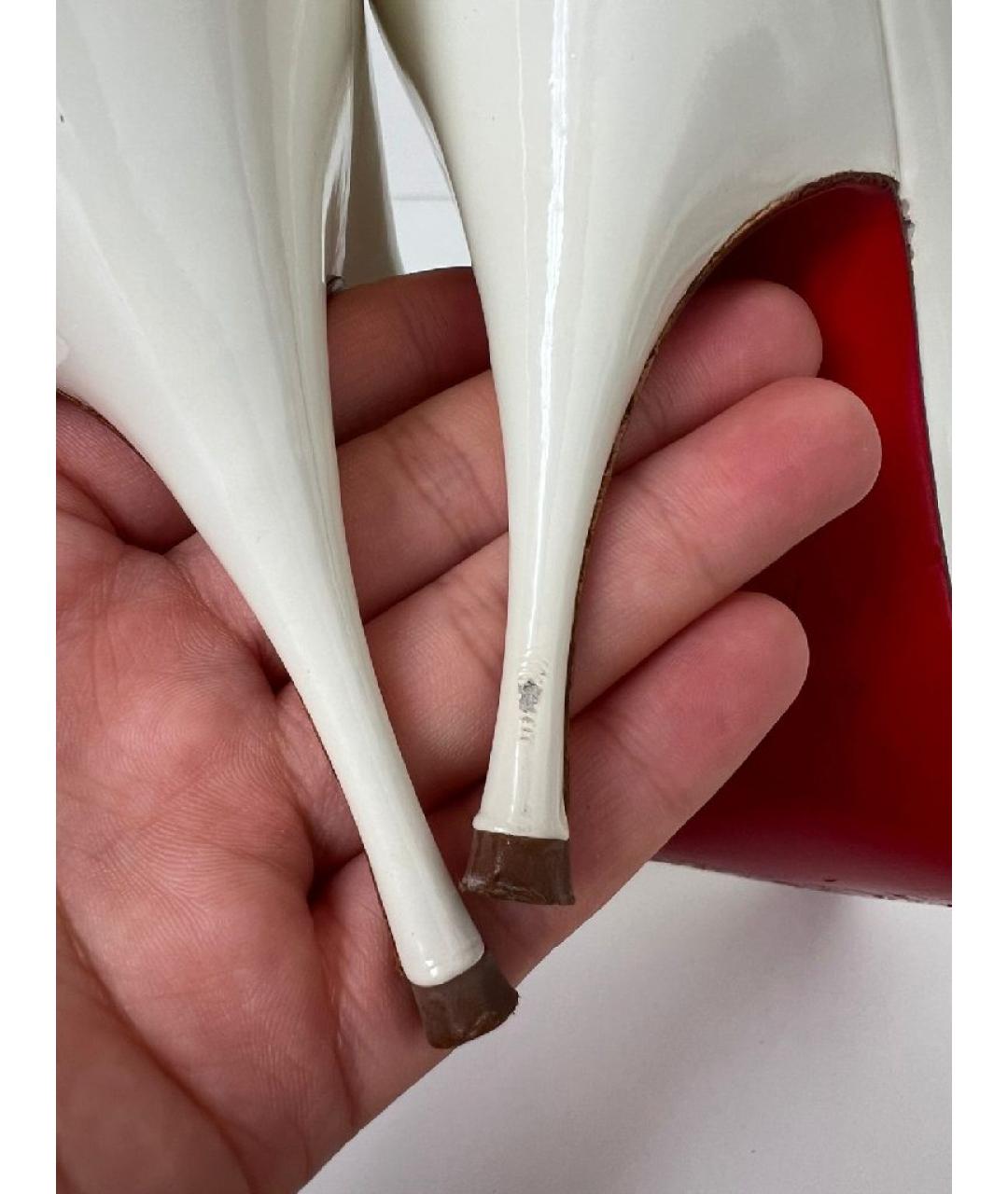 CHRISTIAN DIOR Белые кожаные туфли, фото 5