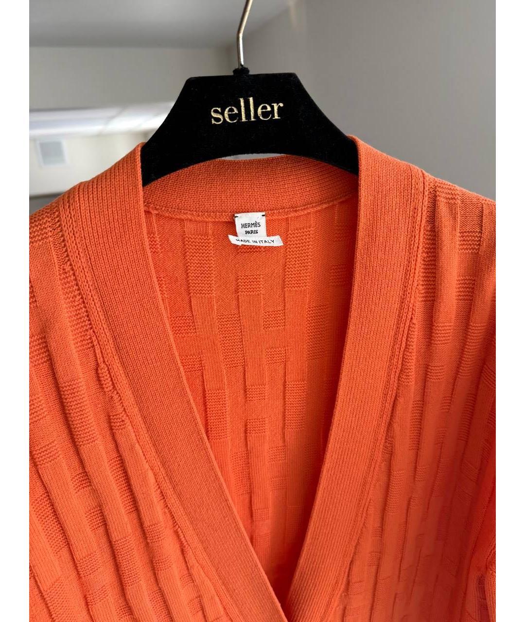 HERMES Оранжевый кардиган, фото 4