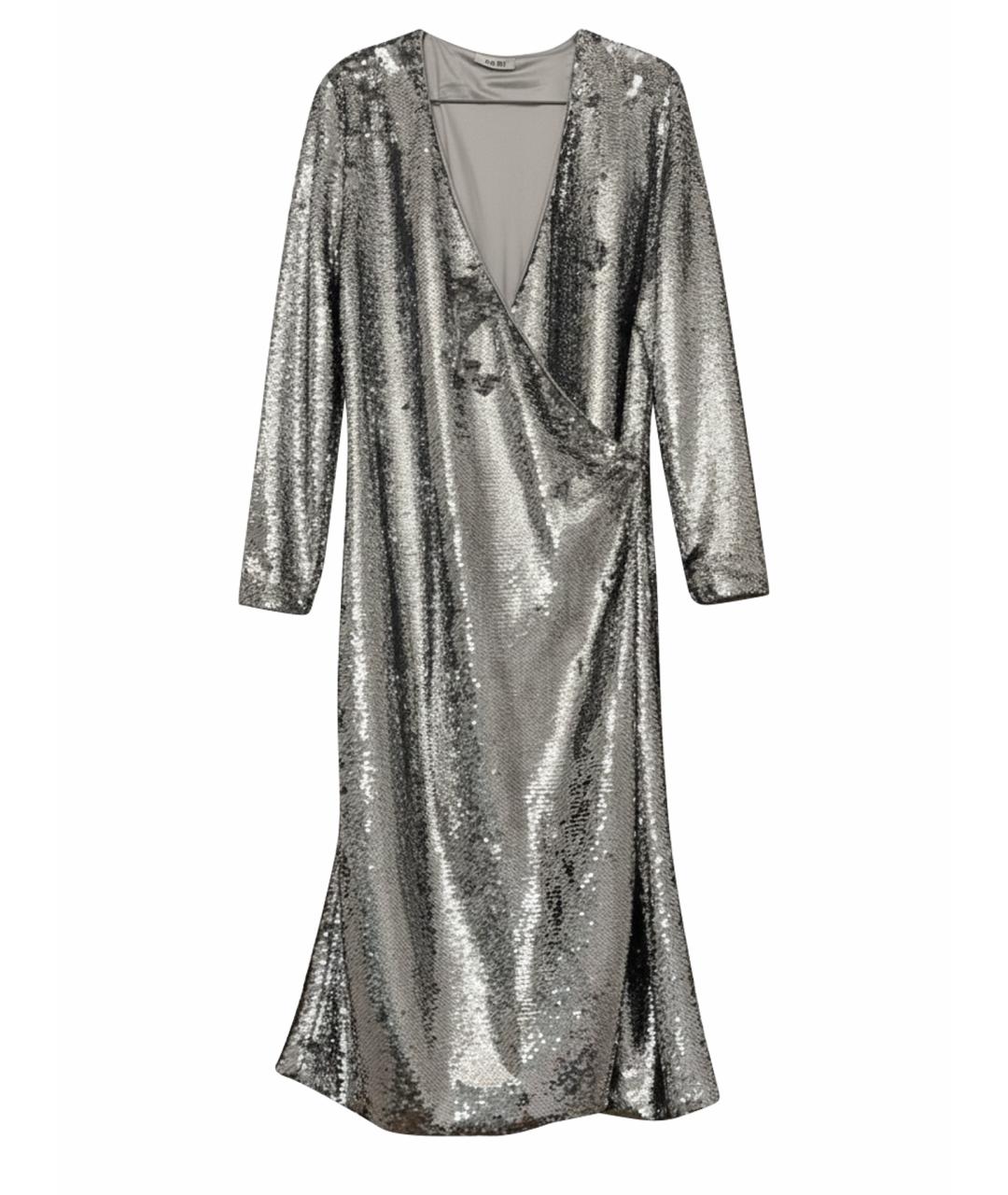 GANNI Серебряное полиэстеровое вечернее платье, фото 1
