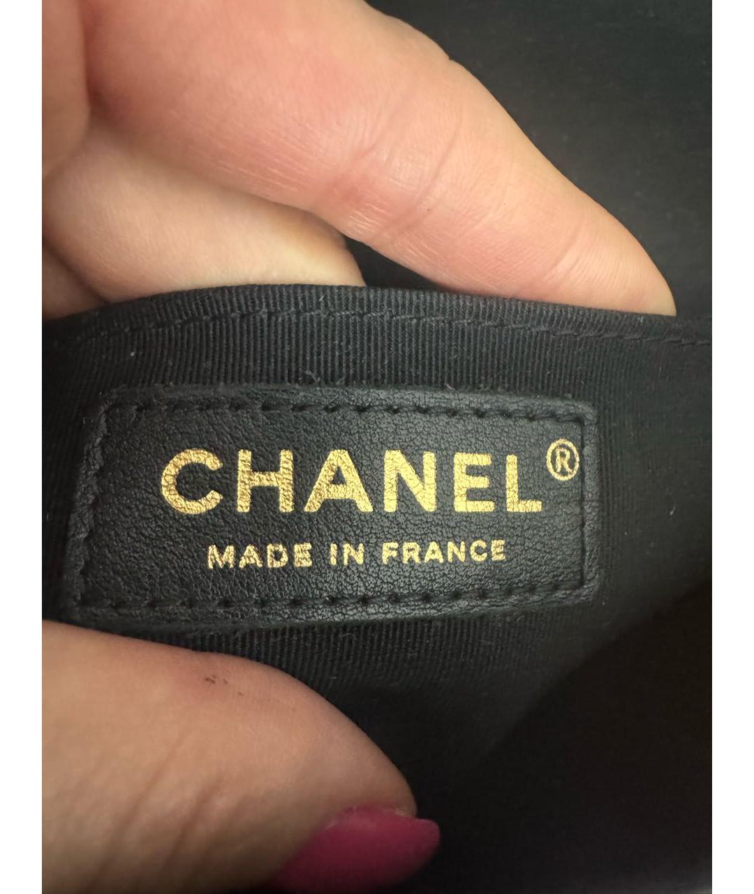 CHANEL Черная кожаная сумка через плечо, фото 8