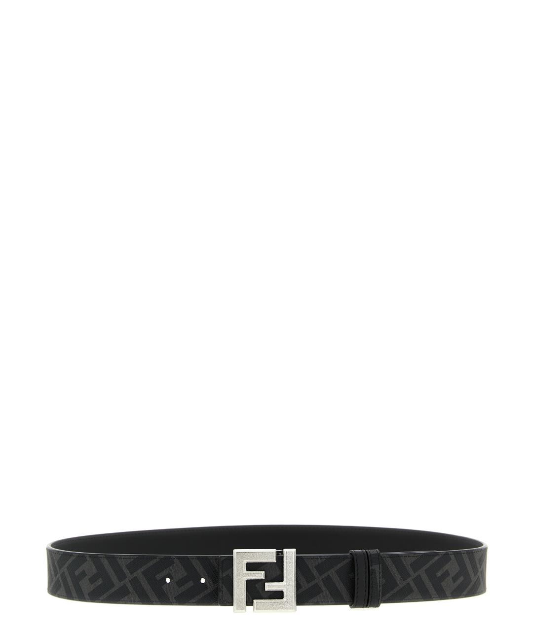 FENDI Черный кожаный ремень, фото 2