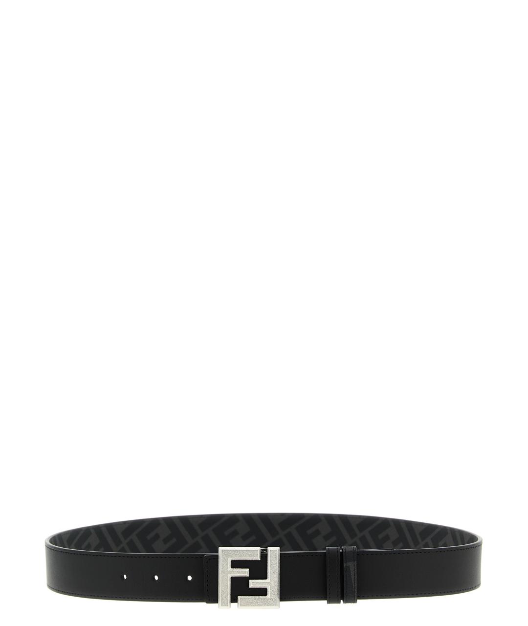 FENDI Черный кожаный ремень, фото 1