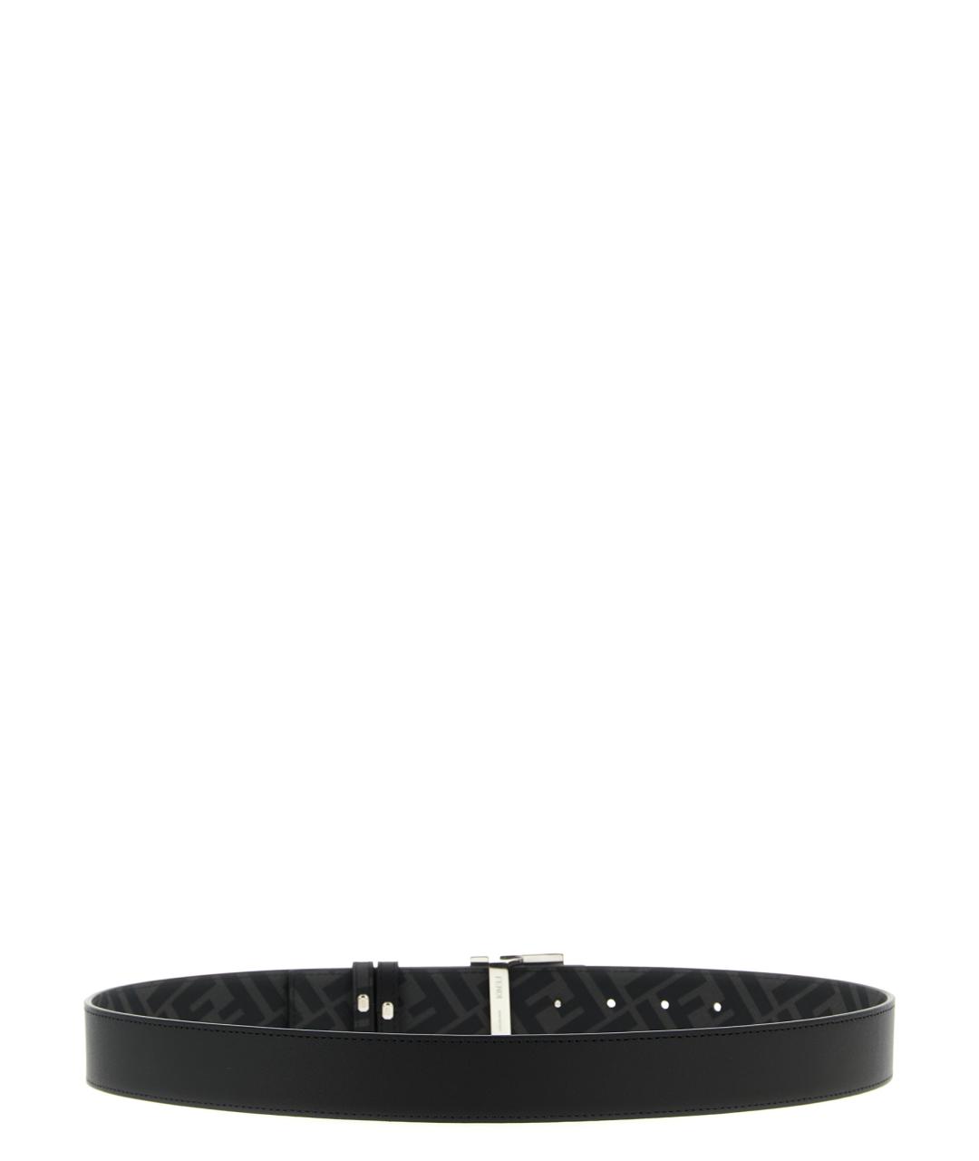 FENDI Черный кожаный ремень, фото 3