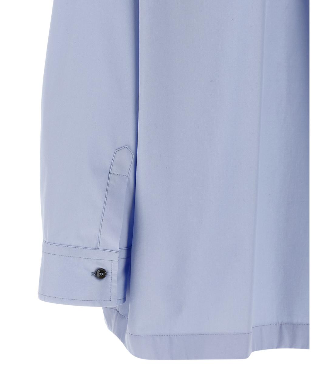 BRUNELLO CUCINELLI Голубая хлопковая рубашка, фото 4