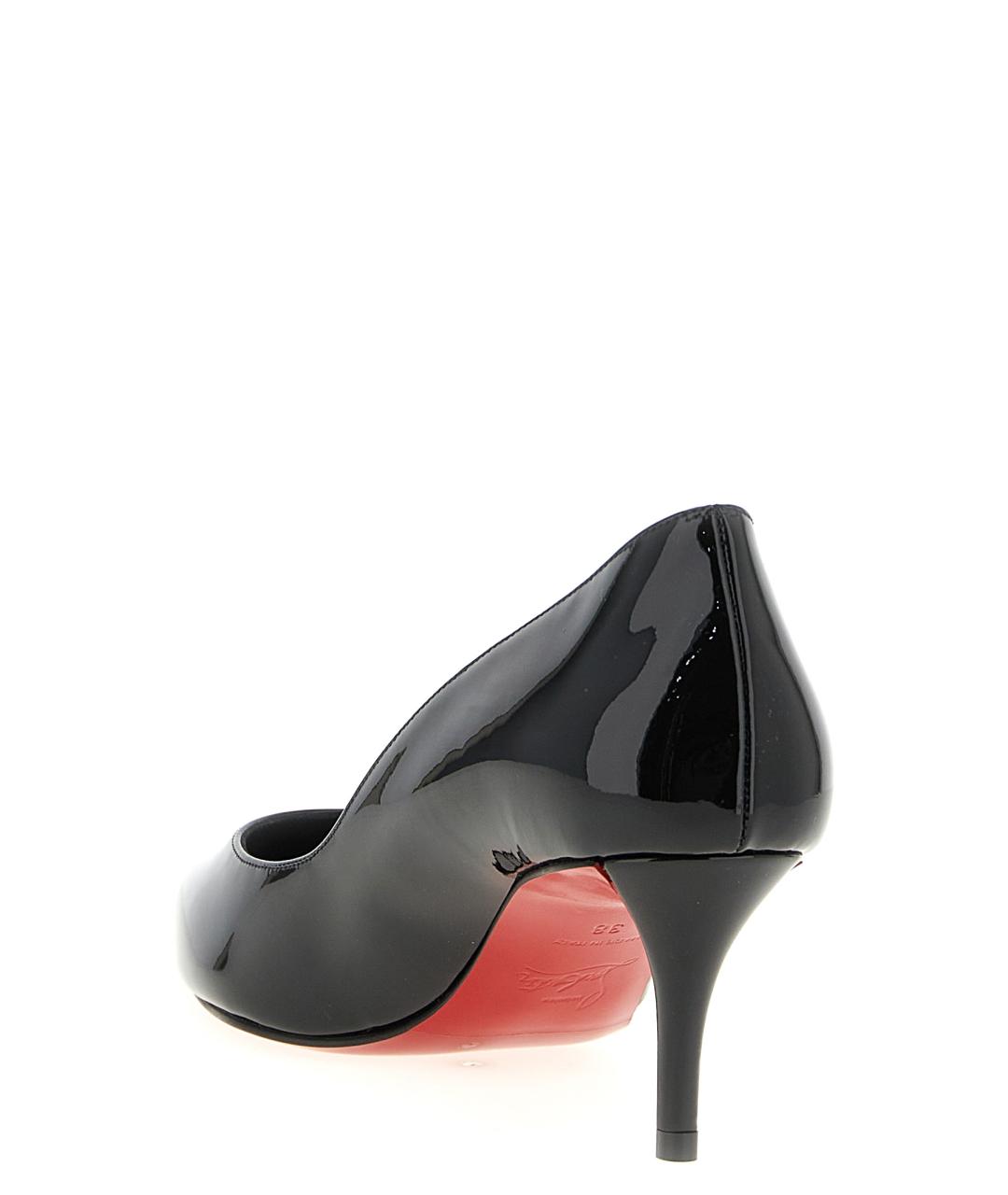 CHRISTIAN LOUBOUTIN Черные кожаные туфли, фото 3