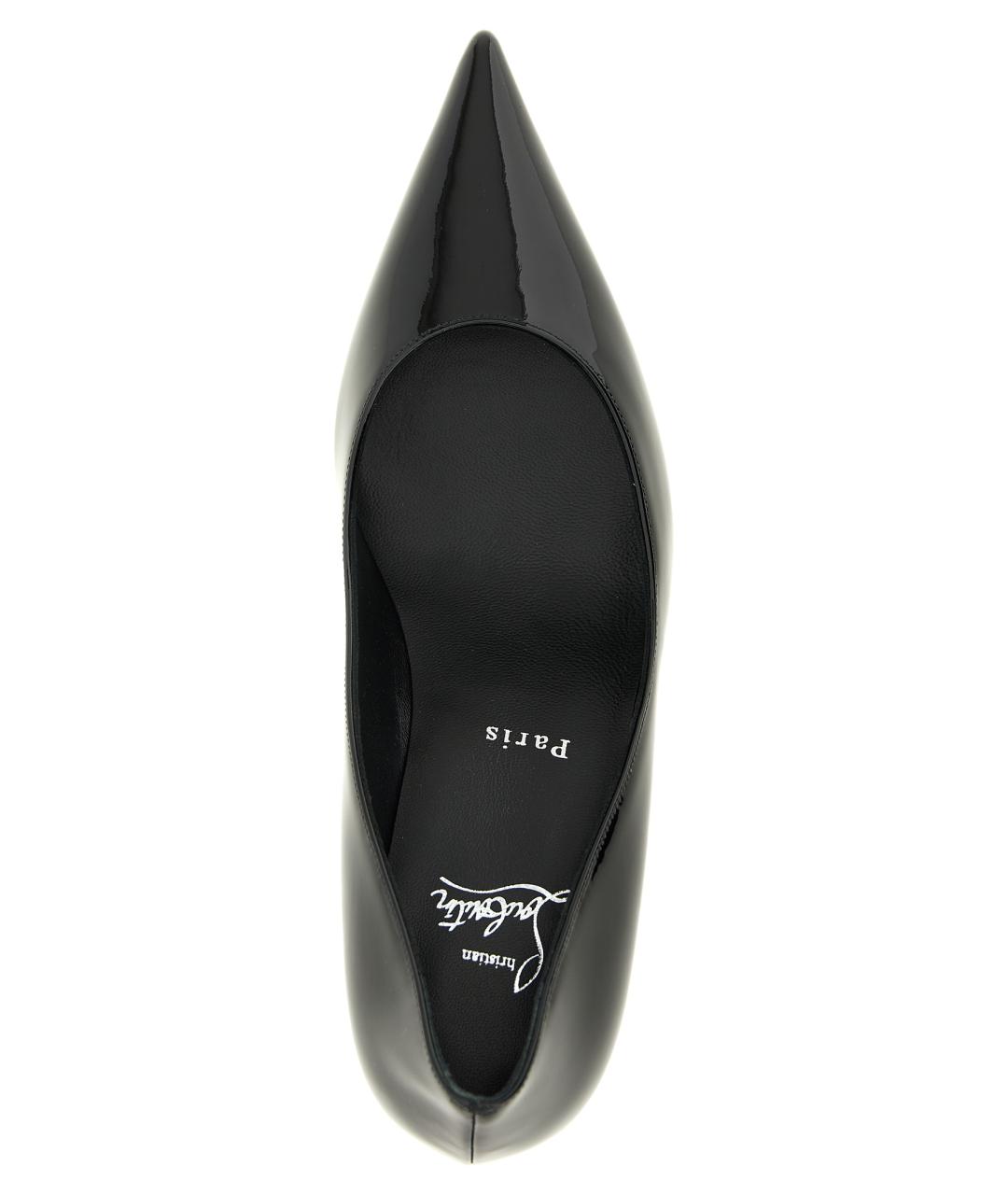 CHRISTIAN LOUBOUTIN Черные кожаные туфли, фото 4