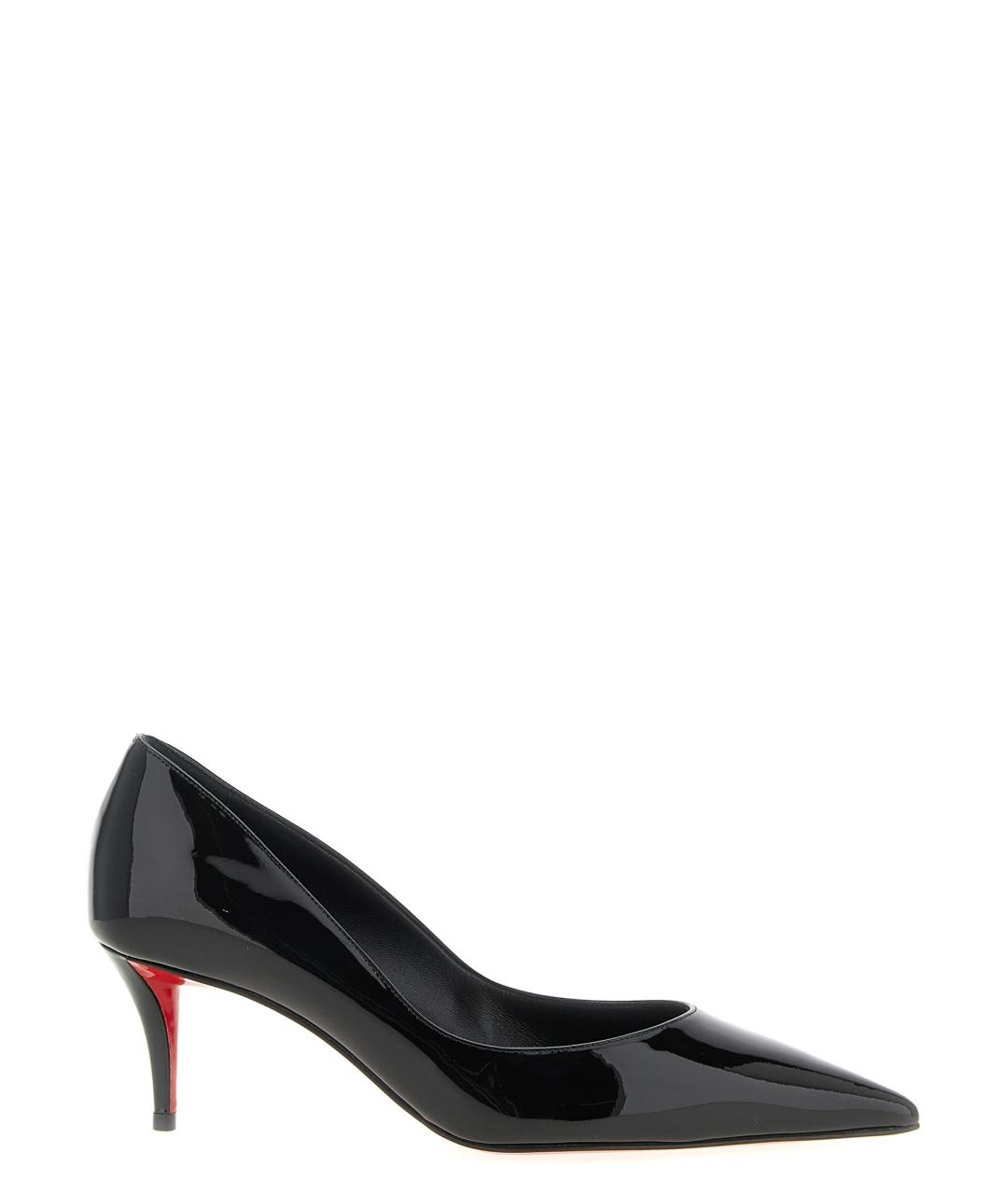 CHRISTIAN LOUBOUTIN Черные кожаные туфли, фото 1