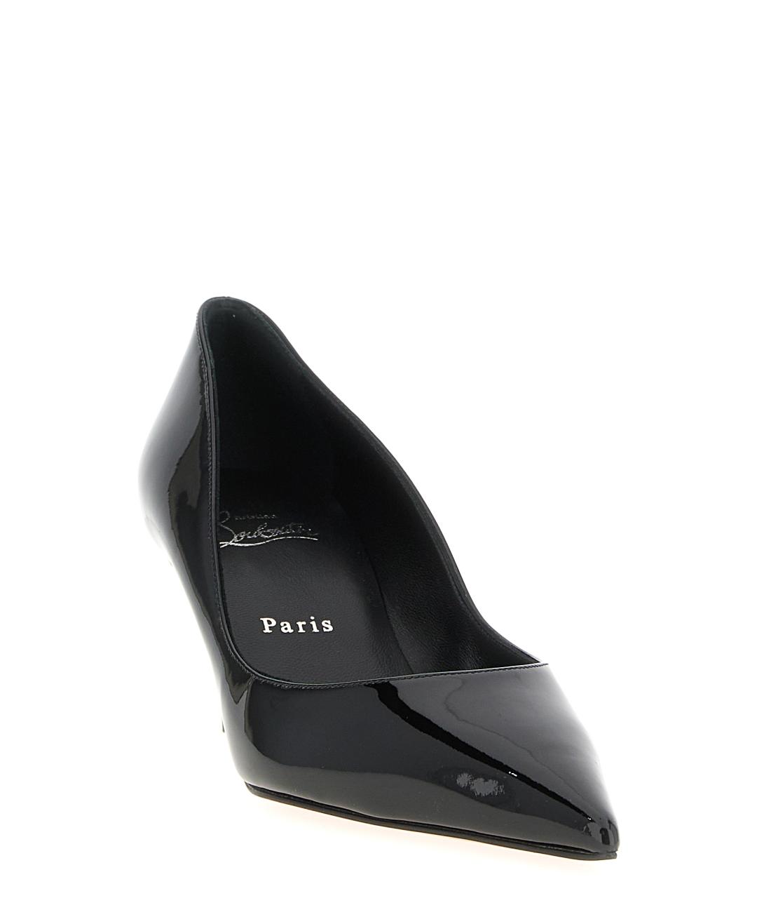 CHRISTIAN LOUBOUTIN Черные кожаные туфли, фото 2