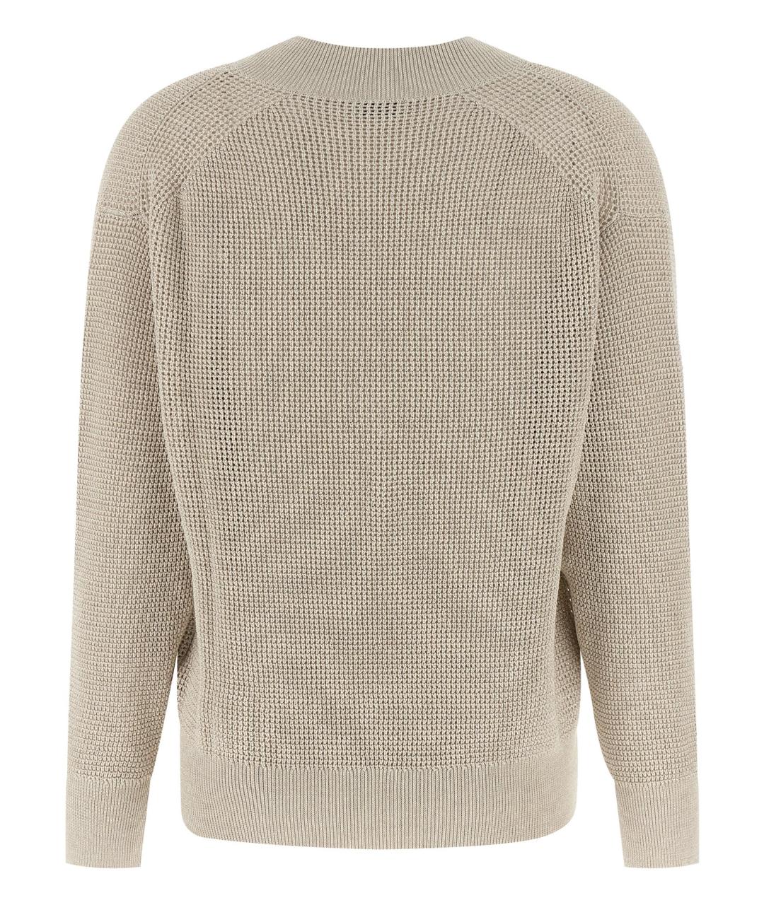 BRUNELLO CUCINELLI Бежевый хлопковый кардиган, фото 2