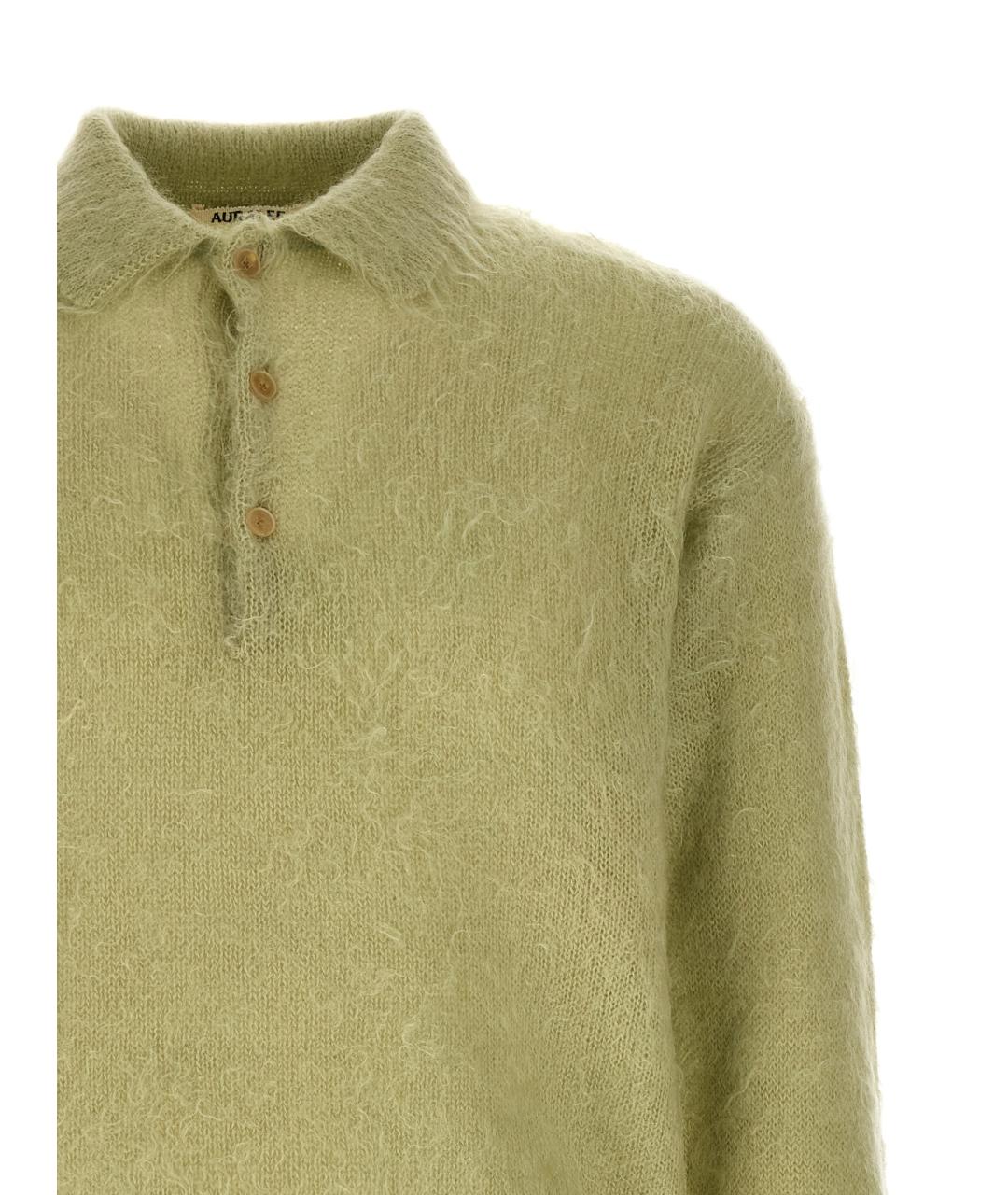 AURALEE Зеленые поло с длинным рукавом, фото 3