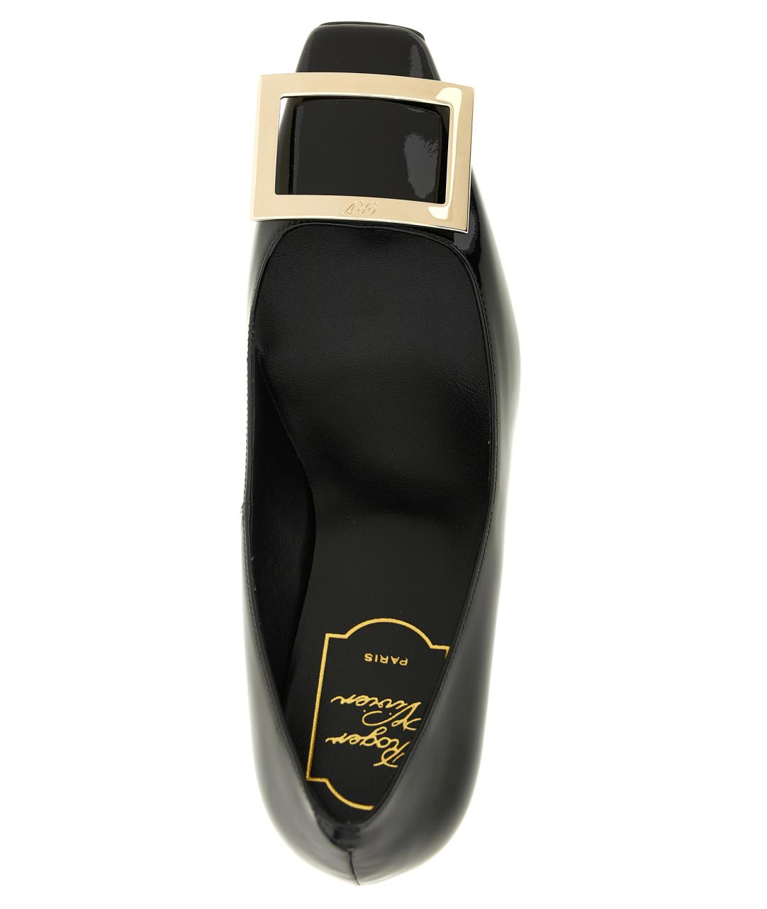 ROGER VIVIER Черные кожаные туфли, фото 4